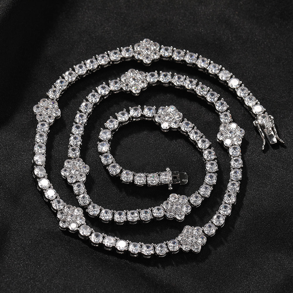 Iced Flower Tennis Choker