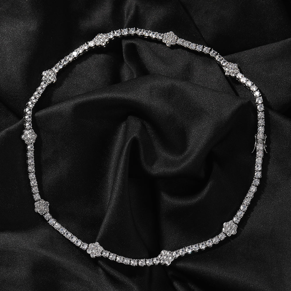 Iced Flower Tennis Choker