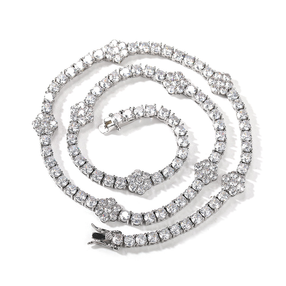 Iced Flower Tennis Choker