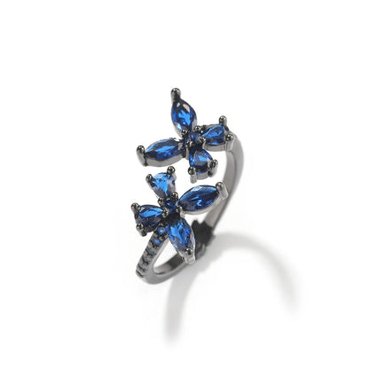 Elegant Floral Crystal Ring