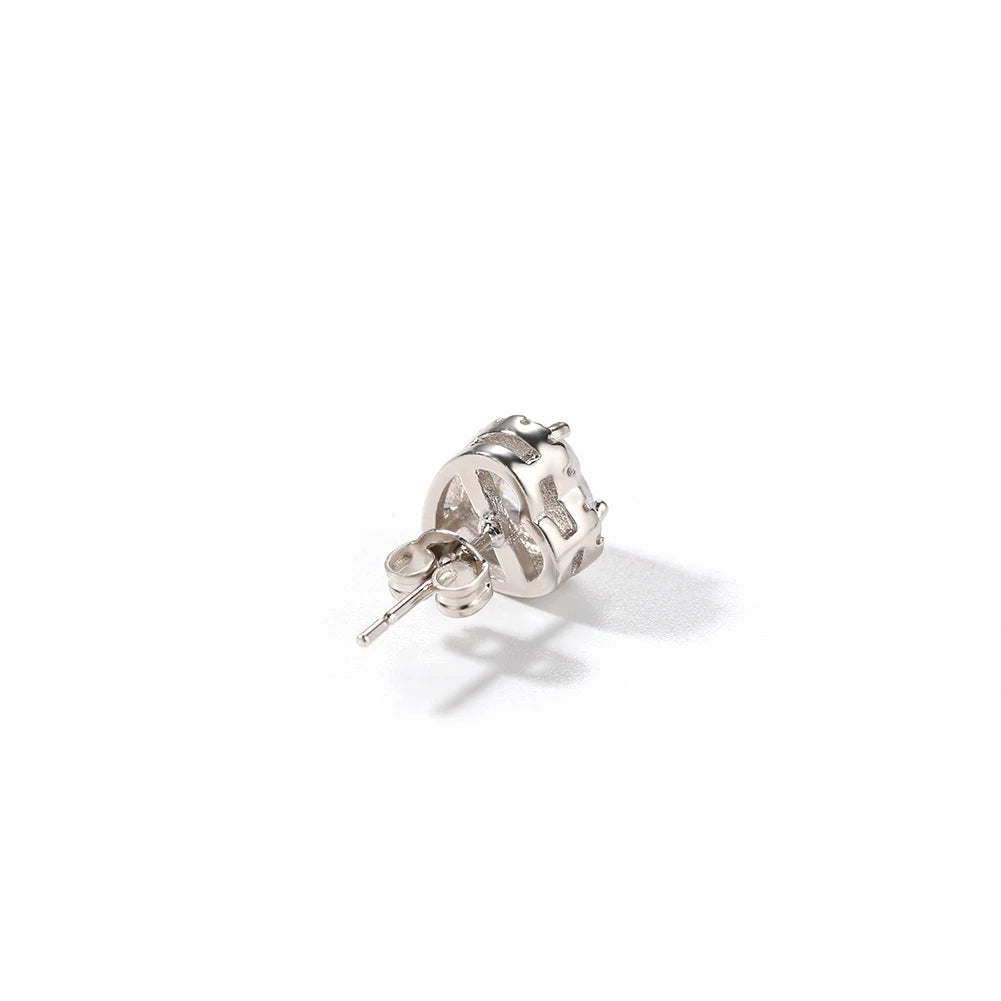 Sparkling Heart Halo Stud Earrings