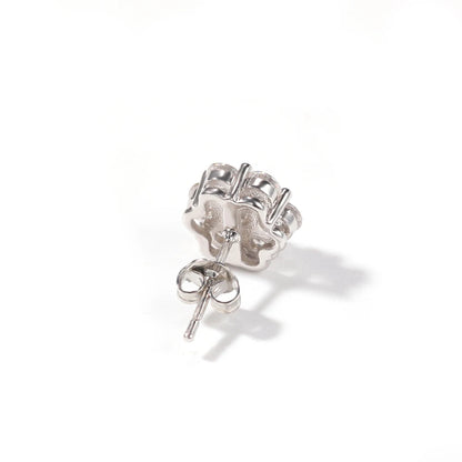 Radiant Cluster Flower Stud Earrings