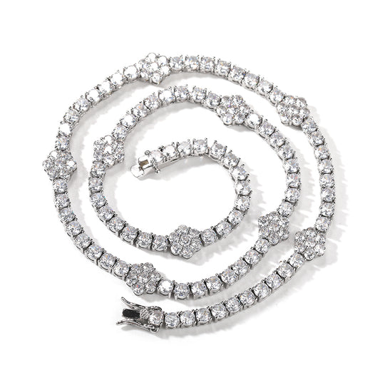 Iced Flower Tennis Choker